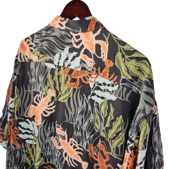 Tropical Hawaiian Lobster Print Men's Shirt XXL - Picture 8 of 11